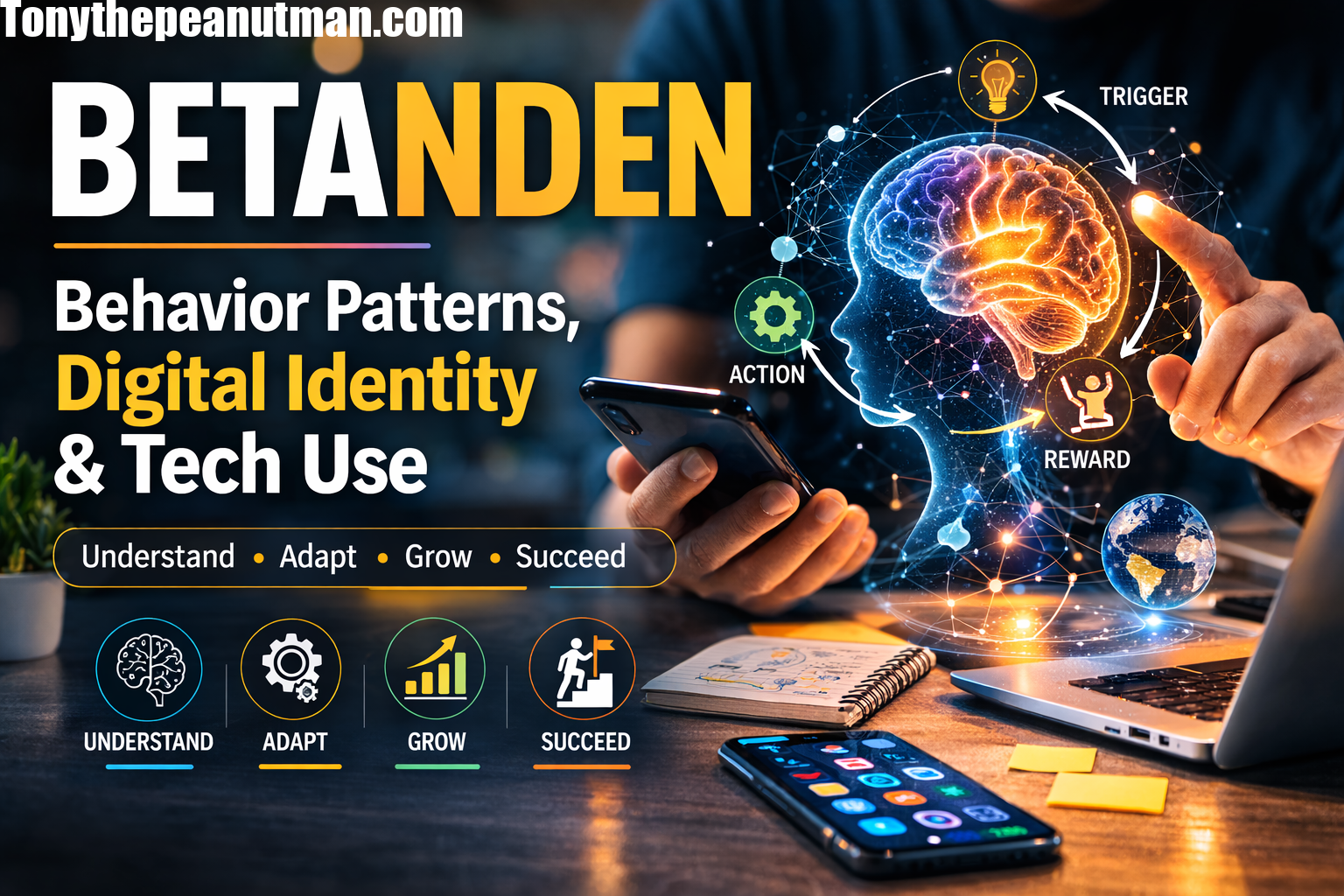 Illustration showing Betanden’s behavioral patterns, digital identity, and technological connections