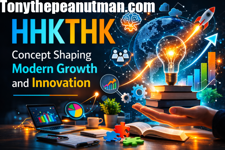 Illustration representing HHKTHK, a modern digital concept for structured growth, creativity, and collaboration